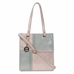 Nia & Nicole Women's Handbag (Peach, Grey)