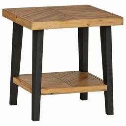 Stone & Beam Kensington Side Table with Chevron Design, 23