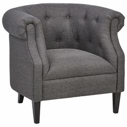 Amazon Brand – Ravenna Home Westcott Curved Tufted Rolled Arm Accent Chair, 34