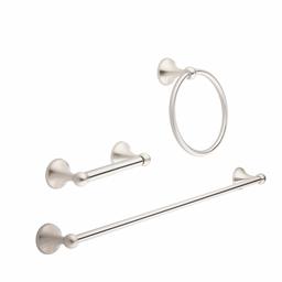 AmazonBasics AB-BR844-SN 3 Piece Bathroom Set Satin Nickel