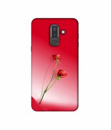 Amazon Brand - Solimo Designer Red Roses 3D Printed Hard Back Case Mobile Cover for Samsung Galaxy J8