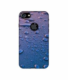 Amazon Brand - Solimo Designer Water Drops UV Printed Soft Back Case Mobile Cover for Apple iPhone 7 (Logo Cut)