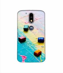 Amazon Brand - Solimo Designer Multicolor WaxColor Blocks 3D Printed Hard Back Case Mobile Cover for Motorola Moto G4 Plus (with Logo Cut)