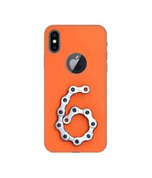 Amazon Brand - Solimo Designer Number Six 3D Printed Hard Back Case Mobile Cover for Apple iPhone Xs Max (Logo Cut)