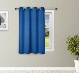 Amazon Brand - Solimo Magnolia Window Curtain, 5 feet - Set of 1 (Royal Blue)