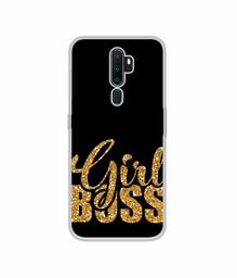 Amazon Brand - Solimo Designer Sparkle Girl Boss UV Printed Soft Back Case Mobile Cover for Oppo A5 (2020)