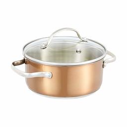 Amazon Brand - Solimo Premium Stainless Steel 18cm Casserole with lid