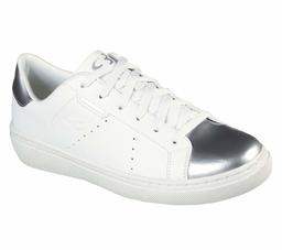 Concept 3 by Skechers Next Big Shine Baskets à Lacets Fashion-Sneakers, Blanc/argenté, EU 38-39