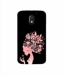 Amazon Brand - Solimo Designer Pink Color Lady Vector 3D Printed Hard Back Case Mobile Cover for Motorola Moto E (3rd gen)