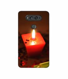 Amazon Brand - Solimo Designer Candle Light 3D Printed Hard Back Case Mobile Cover for LG V20