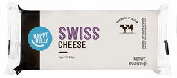 Amazon Brand - Happy Belly Swiss Cheese Block, 8 Ounce