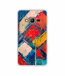 Amazon Brand - Solimo Designer Dark Multicolor Blocks UV Printed Soft Back Case Mobile Cover for Samsung Z2
