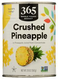 365 Everyday Value, Pineapple Crushed in Pineapple Juice from Concentrate, 20 oz