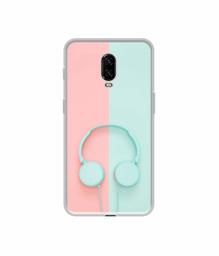 Amazon Brand - Solimo Designer Head Phone UV Printed Soft Back Case Mobile Cover for OnePlus 6T