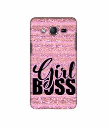 Amazon Brand - Solimo Designer Girl Boss On Pink Sparkle 3D Printed Hard Back Case Mobile Cover for Samsung Galaxy On7