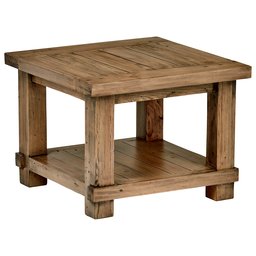 Amazon Brand – Stone & Beam Ferndale Rustic Reclaimed Pine Side End Table, 24