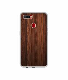 Amazon Brand - Solimo Designer Wooden Texture UV Printed Soft Back Case Mobile Cover for Oppo A5s