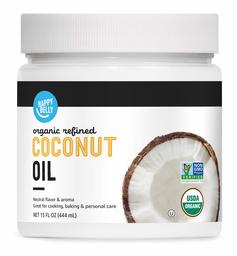 Amazon Brand - Solimo Organic Coconut Oil, Refined, 15 Ounce