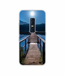 Amazon Brand - Solimo Designer Wooden Beach UV Printed Soft Back Case Mobile Cover for Vivo V17 Pro