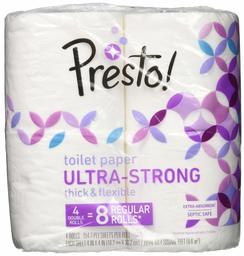 Presto! Ultra-Strong Toilet Paper, 4 Count