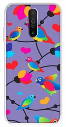 Amazon Brand - Solimo Designer Multicolor Flycatchers Birds Violet Patterns Design Printed Soft Back Case Mobile Cover for Poco X2 / Xiaomi Redmi K30