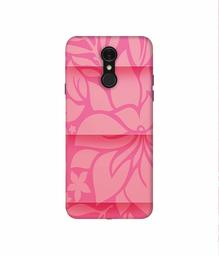 Amazon Brand - Solimo Designer Pink Flower Banch Print On Cloth 3D Printed Hard Back Case Mobile Cover for LG Q7