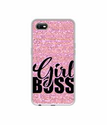 Amazon Brand - Solimo Designer Girl Boss On Pink Sparkle UV Printed Soft Back Case Mobile Cover for Oppo A1K