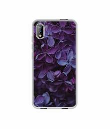 Amazon Brand - Solimo Designer Purple Flowers UV Printed Soft Back Case Mobile Cover for I Kall K5