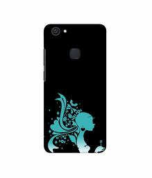 Amazon Brand - Solimo Designer Lady Vector N 3D Printed Hard Back Case Mobile Cover for Vivo V7 Plus