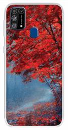 Amazon Brand - Solimo Designer Multicolor Red Maple Printed Soft Back Case Mobile Cover for Samsung Galaxy M31