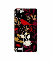 Amazon Brand - Solimo Designer Flower Bunch Pain On Cloth 3D Printed Hard Back Case Mobile Cover for Vivo V1