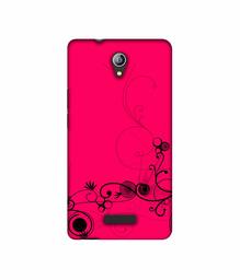 Amazon Brand - Solimo Designer Black Pattern on Pink 3D Printed Hard Back Case Mobile Cover for Micromax Canvas Pace 4G Q416