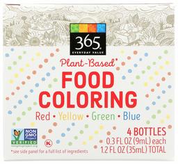 365 Everyday Value, Food Coloring, 4 ct