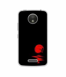 Amazon Brand - Solimo Designer Red Moon UV Printed Soft Back Case Mobile Cover for Motorola Moto C Plus