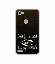 Amazon Brand - Solimo Designer Daddy's Girl and Mummy World UV Printed Soft Back Case Mobile Cover for Spice F302