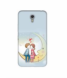 Amazon Brand - Solimo Designer Couple Sitting On Moon 3D Printed Hard Back Case Mobile Cover for Lenovo ZUK Z1