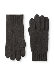 Thirty Five Kent Men's Cashmere Solid Knit Touch Tech Gloves, Charcoal