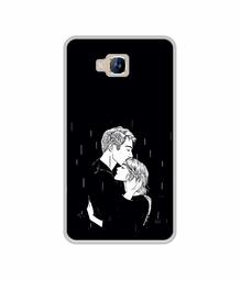 Amazon Brand - Solimo Designer Couples Standing in Rain UV Printed Soft Back Case Mobile Cover for Lyf Wind 2