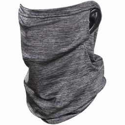 JPGO Neck Gaiter Summer for Men Women Face Cover Seamless Bandana Ear Loops Cycling Scarf Balaclava for Sun Dust Wind,1 Pack, Heather Grey