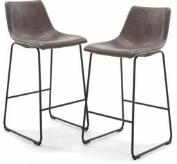 Amazon Brand – Rivet Mid-Century Modern Microfiber Kitchen Bar Stools, 40.9