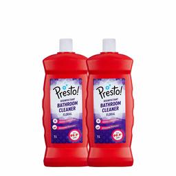 Amazon Brand - Presto! Disinfectant Bathroom Cleaner - Floral 1 L (Pack of 2)