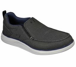 Concept 3 by Skechers Men's Fortsen Canvas Slip-on Sneaker,Black,9 Medium US