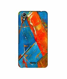 Amazon Brand - Solimo Designer Sky Blue and Orange Canvas 3D Printed Hard Back Case Mobile Cover for Micromax Canvas Selfie Lens Q345