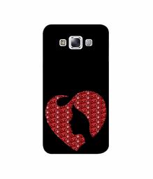 Amazon Brand - Solimo Designer Heart Shape Lady with Glitter 3D Printed Hard Back Case Mobile Cover for Samsung Galaxy E7