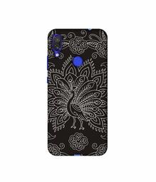 Amazon Brand - Solimo Designer White Peacock Rangoli 3D Printed Hard Back Case Mobile Cover for Xiaomi Redmi Note 7 Pro