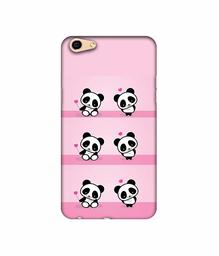 Amazon Brand - Solimo Designer Panda Pattern 3D Printed Hard Back Case Mobile Cover for Oppo F3