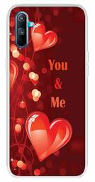 Amazon Brand - Solimo Designer Multicolor You & Me Heart Design Printed Soft Back Case Mobile Cover for Realme C3