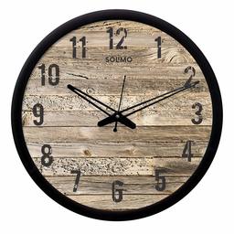 Amazon Brand - Solimo 12-inch Wall Clock - Desginer (Silent Movement, Black Frame), SC-1035