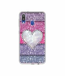 Amazon Brand - Solimo Designer Stone Heart UV Printed Soft Back Case Mobile Cover for Samsung Galaxy M20