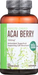 Whole Foods Market, Freeze Dried Acai Berry 1000mg, 90 ct